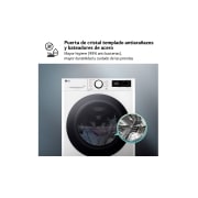 LG Lavadora inteligente AI Direct Drive. TurboWash 360º, Vapor,  10kg ,  1400rpm Un 10% más eficiente que A, Serie 600 , F4WR6010A0W