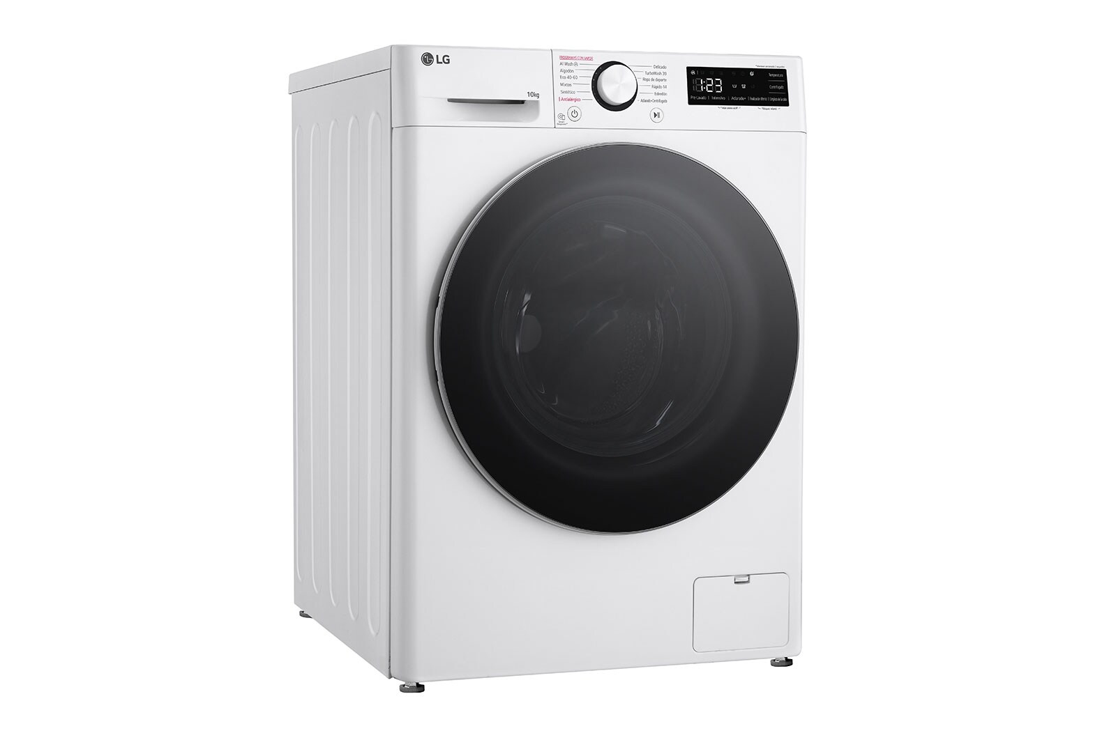 LG Lavadora inteligente AI Direct Drive. TurboWash 360º, Vapor,  10kg ,  1400rpm Un 10% más eficiente que A, Serie 600, F4WR6010A1W