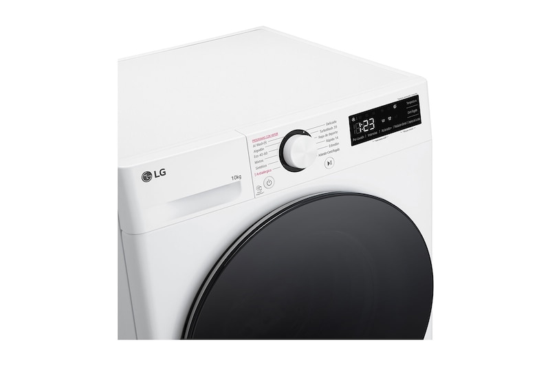 LG Lavadora inteligente AI Direct Drive. TurboWash 360º, Vapor,  10kg ,  1400rpm Un 10% más eficiente que A, Serie 600, F4WR6010AGW
