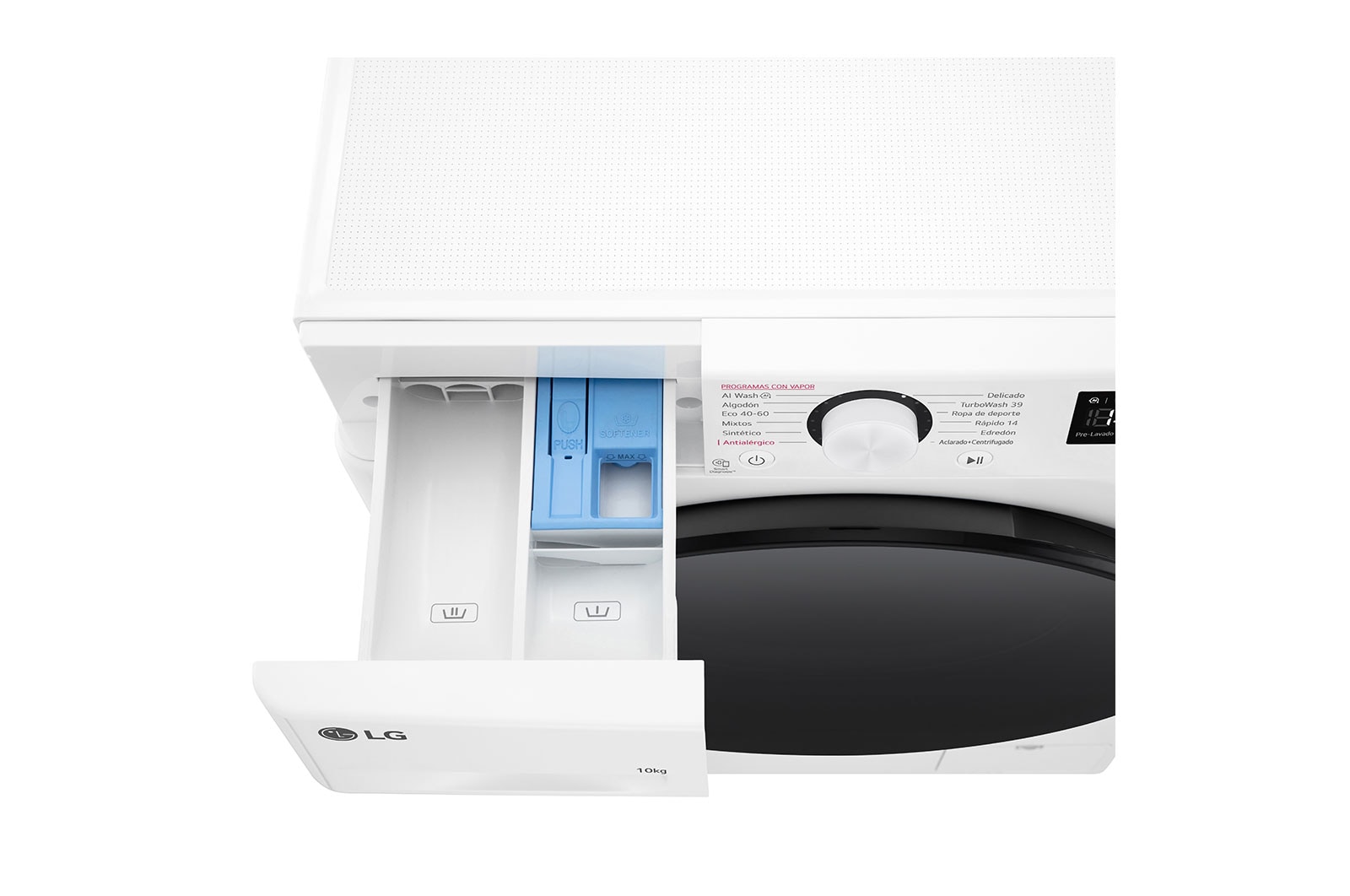 LG Lavadora inteligente AI Direct Drive. TurboWash 360º, Vapor,  10kg ,  1400rpm Un 10% más eficiente que A, Serie 600, F4WR6010AGW