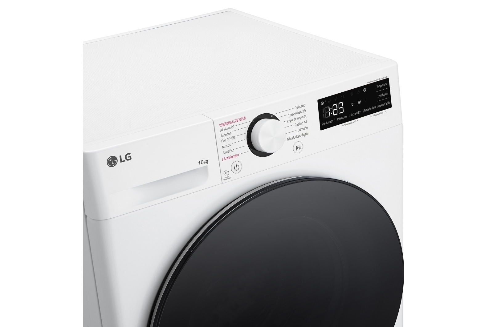 LG Lavadora inteligente AI Direct Drive. TurboWash 360º, Vapor,  10kg ,  1400rpm Un 10% más eficiente que A, Serie 600, F4WR6010AGW