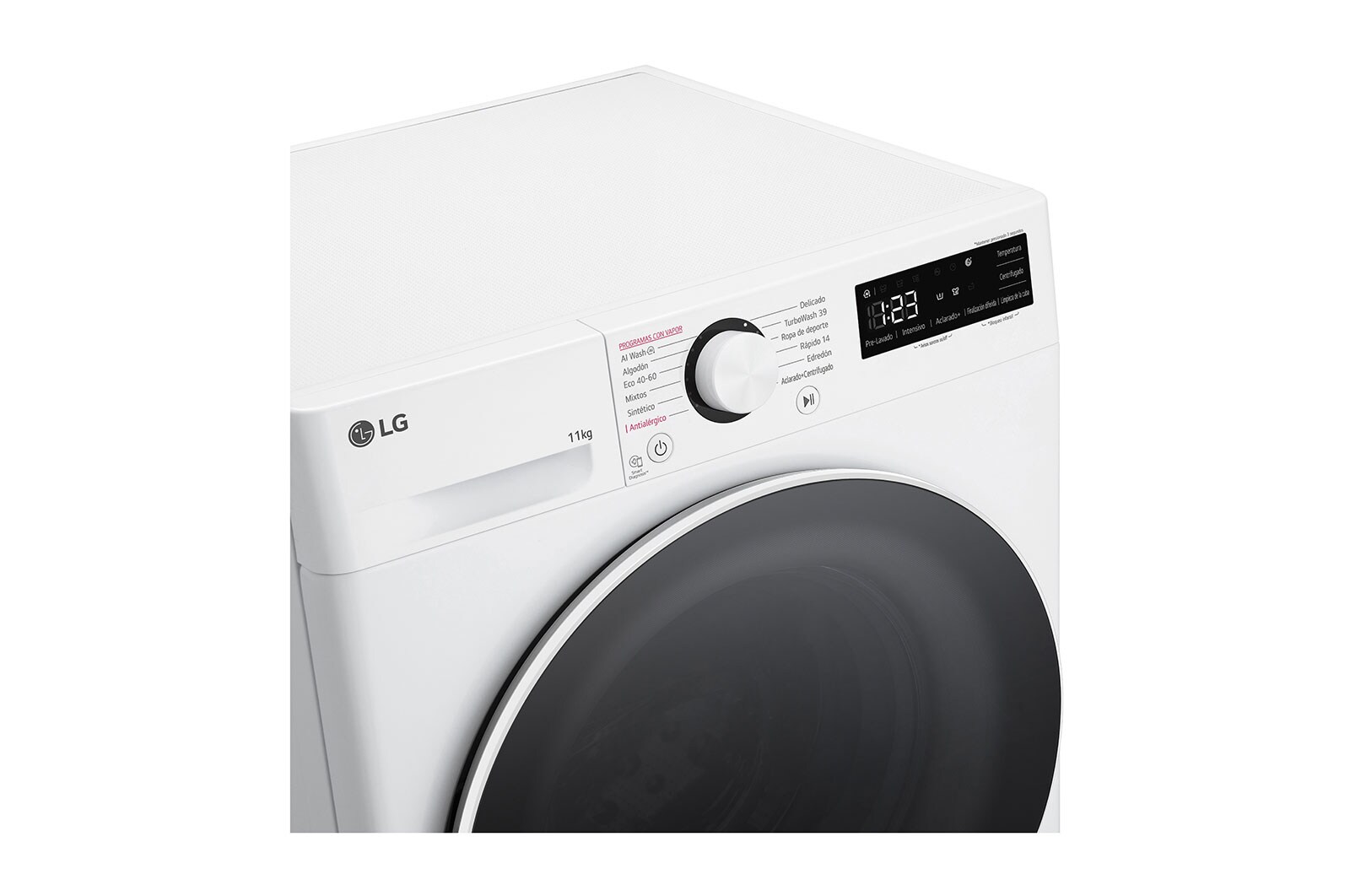LG Lavadora inteligente AI Direct Drive. TurboWash 360º, Vapor,  11kg ,  1400rpm Un 10% más eficiente que A, Serie 600, F4WR6011A0W