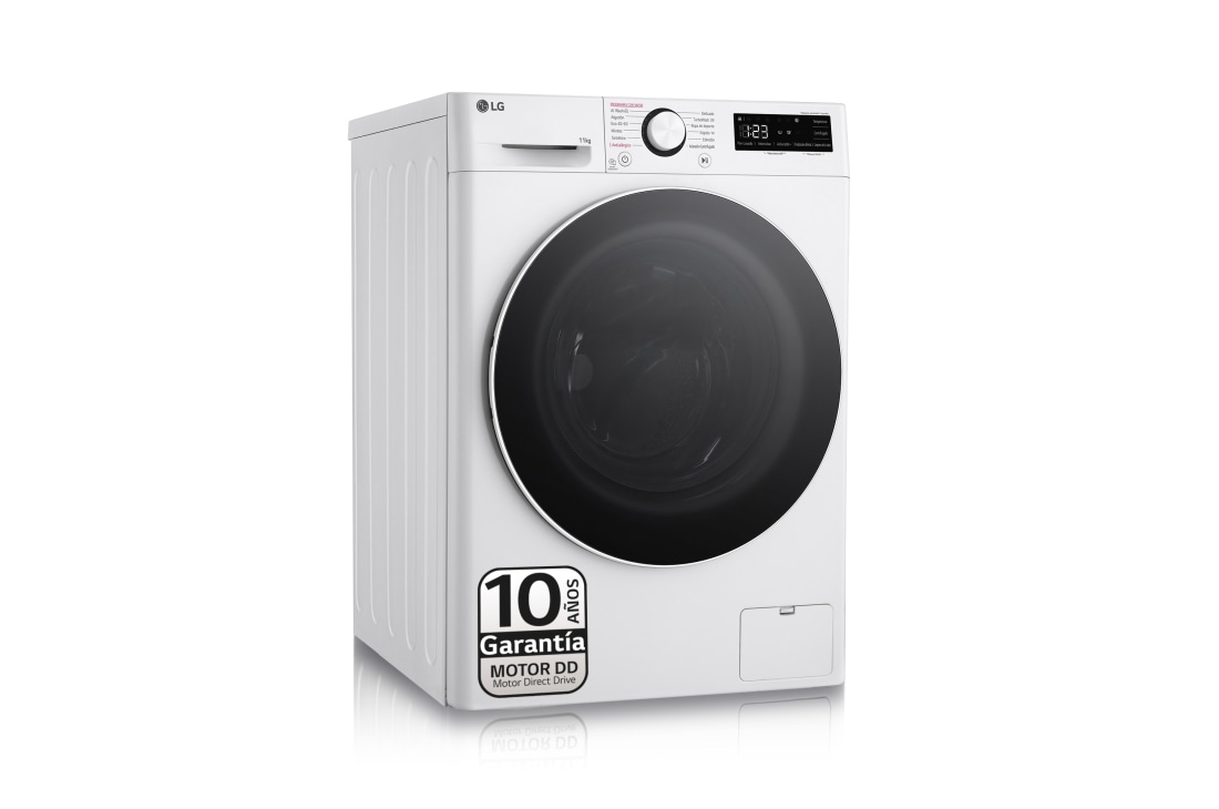 LG Lavadora inteligente AI Direct Drive. TurboWash 360º, Vapor,  11kg ,  1400rpm Un 10% más eficiente que A, Serie 600, F4WR6011A0W
