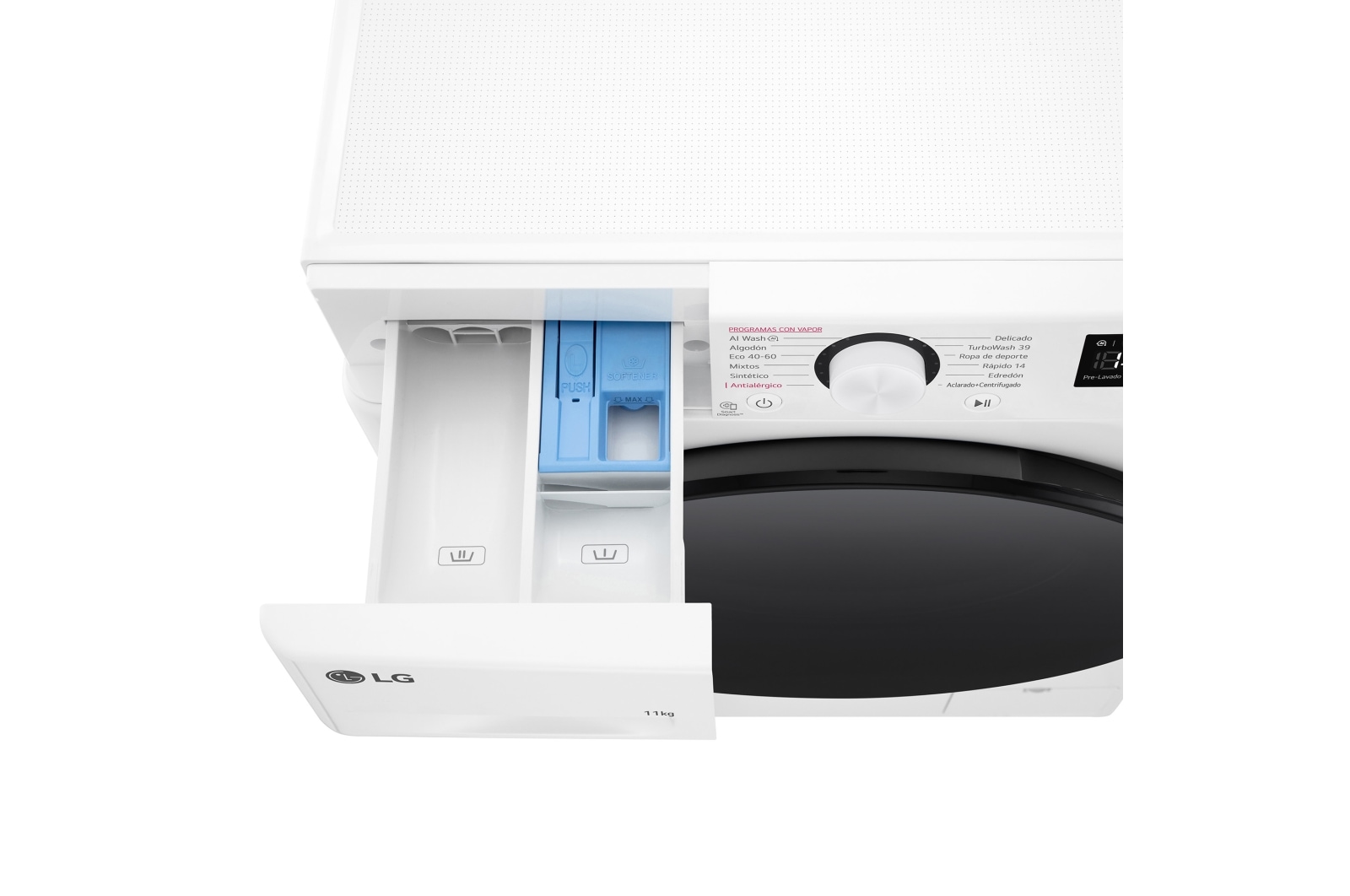 LG Lavadora inteligente AI Direct Drive. TurboWash 360º, Vapor,  11kg ,  1400rpm Un 10% más eficiente que A, Serie 600, F4WR6011AGW