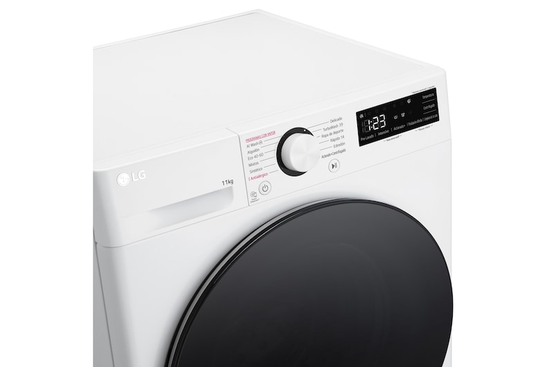 LG Lavadora inteligente AI Direct Drive. TurboWash 360º, Vapor,  11kg ,  1400rpm Un 10% más eficiente que A, Serie 600, F4WR6011AGW