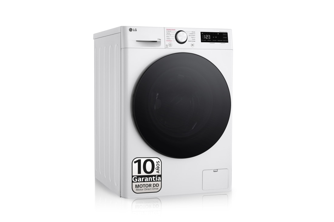 LG Lavadora inteligente AI Direct Drive. TurboWash 360º, Vapor,  11kg ,  1400rpm Un 10% más eficiente que A, Serie 600, F4WR6011AGW