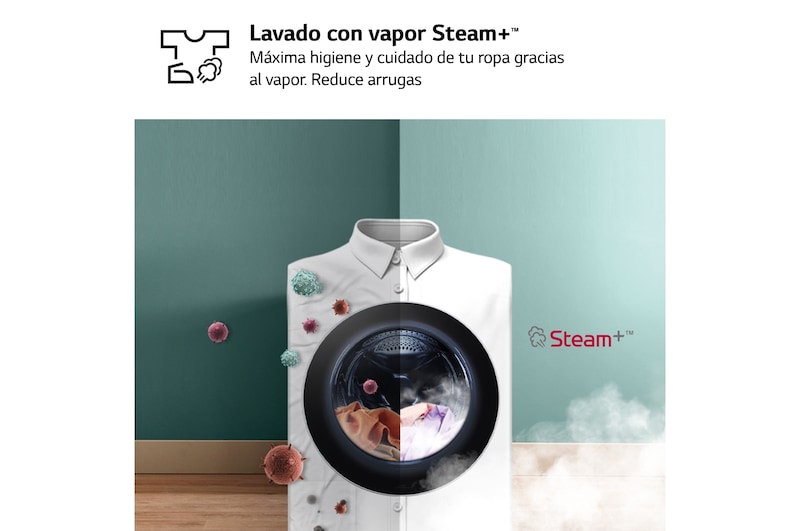 LG Lavadora inteligente AI Direct Drive. TurboWash 360º, Vapor,  11kg ,  1400rpm Un 10% más eficiente que A, Serie 600, F4WR6011AGW