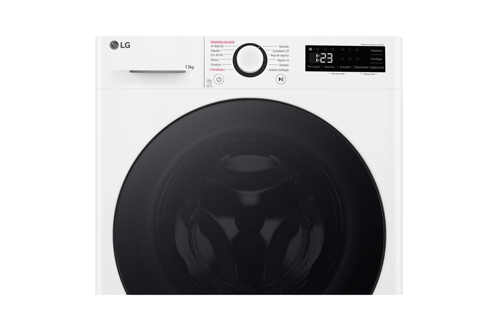 LG Outlet Lavadora inteligente AI Direct Drive. TurboWash 360º, Vapor, 13kg , 1400rpm Un 20% más eficiente que A, Serie 600, F4WR6013AGW.OUTLET