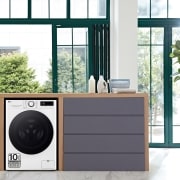 LG Outlet Lavadora inteligente AI Direct Drive. TurboWash 360º, Vapor, 13kg , 1400rpm Un 20% más eficiente que A, Serie 600, F4WR6013AGW.OUTLET