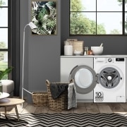LG Lavadora inteligente AI Direct Drive. TurboWash 360º, Vapor+, 9kg , 1400rpm Un 10% más eficiente que A, Serie 700, F4WR7009AGW.OBSEXC