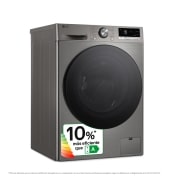 Vista frontal de Lavadora inteligente AI Direct Drive. TurboWash 360º, Vapor&#43;, 10kg , 1400rpm Un 10% más eficiente que A, Serie 700 WR7010AGS.OBSEXC