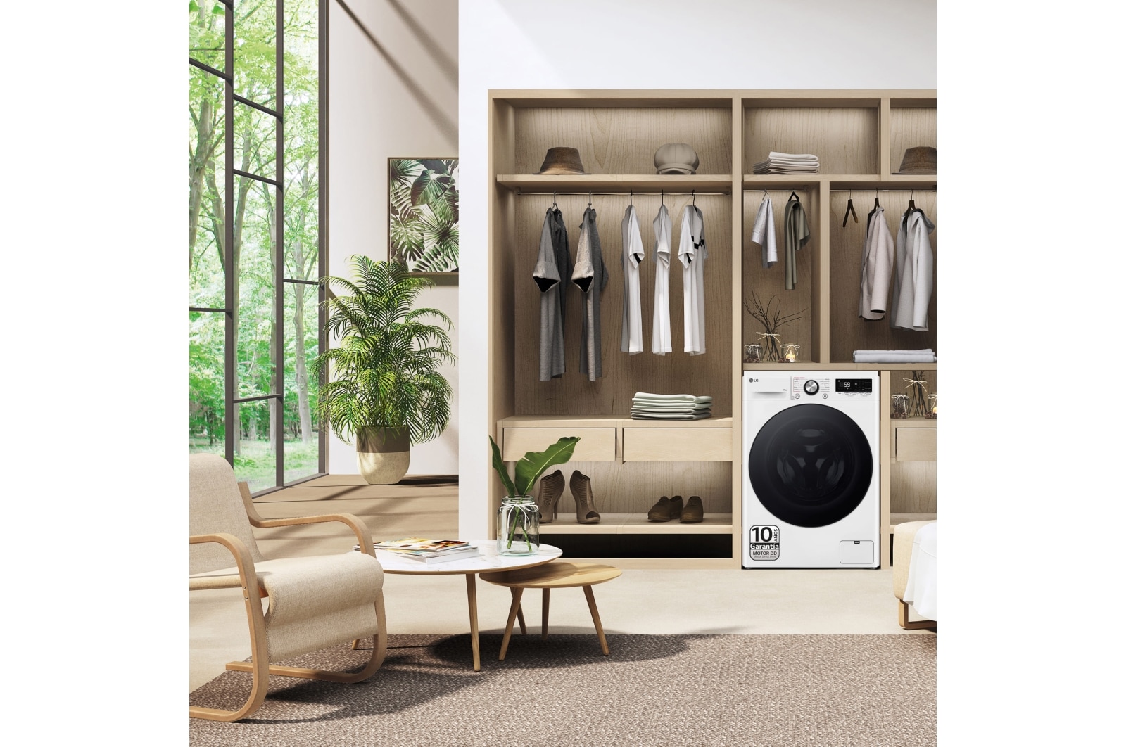 LG Lavadora 10kg ,  1400rpm  Un 10% más eficiente que A,   TurboWash 360º- Steam +, F4WR7010AGW
