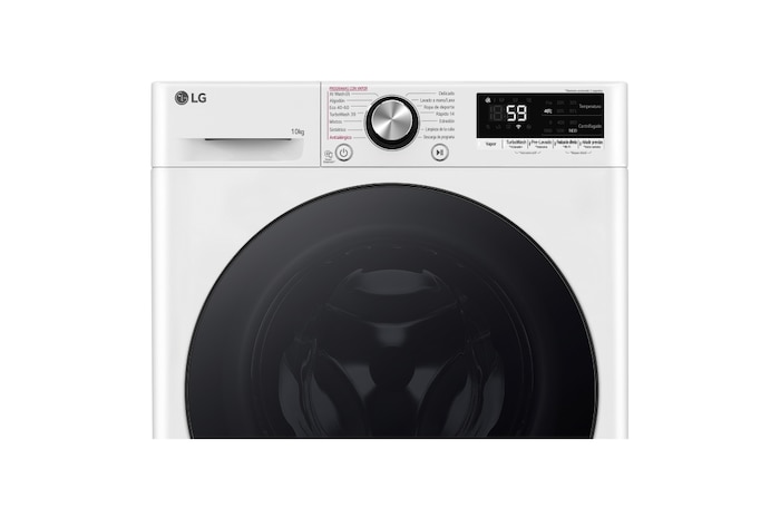 LG Lavadora 10kg ,  1400rpm  Un 10% más eficiente que A,   TurboWash 360º- Steam +, F4WR7010AGW