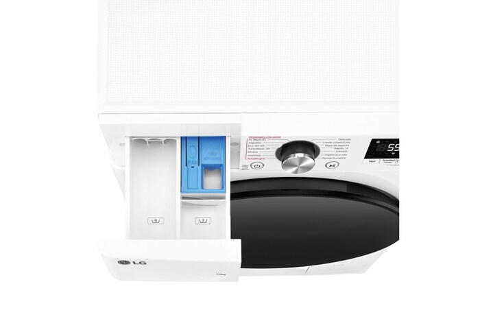 LG Lavadora 10kg ,  1400rpm  Un 10% más eficiente que A,   TurboWash 360º- Steam +, F4WR7010AGW