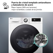 LG Lavadora 10kg ,  1400rpm  Un 10% más eficiente que A,   TurboWash 360º- Steam +, F4WR7010AGW
