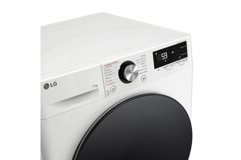 LG Lavadora inteligente AI Direct Drive. TurboWash 360º, Vapor+,  11kg ,  1400rpm Un 10% más eficiente que A, Serie 700, F4WR7011AGW