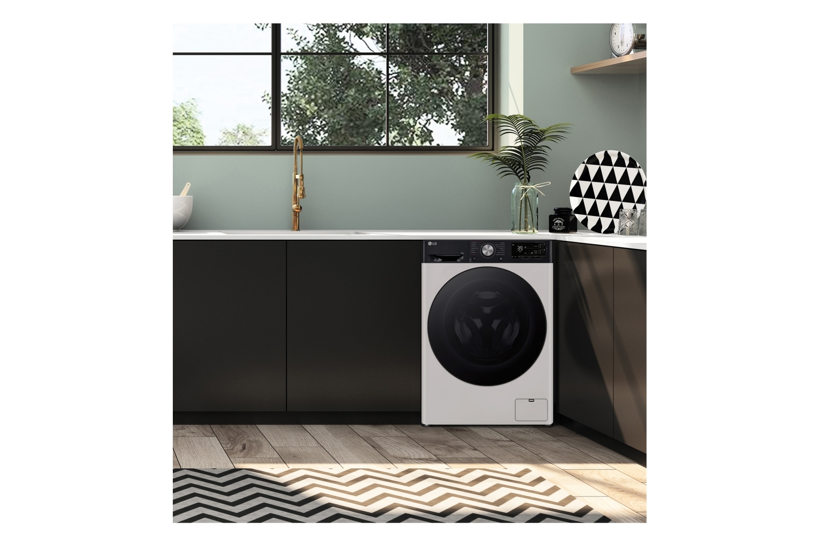 LG Outlet Lavadora 9kg 1400rpm , Un 10% más eficiente que A, TurboWash 360º- Dosificador automático detergente, F4WR7509AGH.OUTLET
