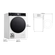 LG Outlet Lavadora 9kg 1400rpm , Un 10% más eficiente que A, TurboWash 360º- Dosificador automático detergente, F4WR7509AGH.OUTLET