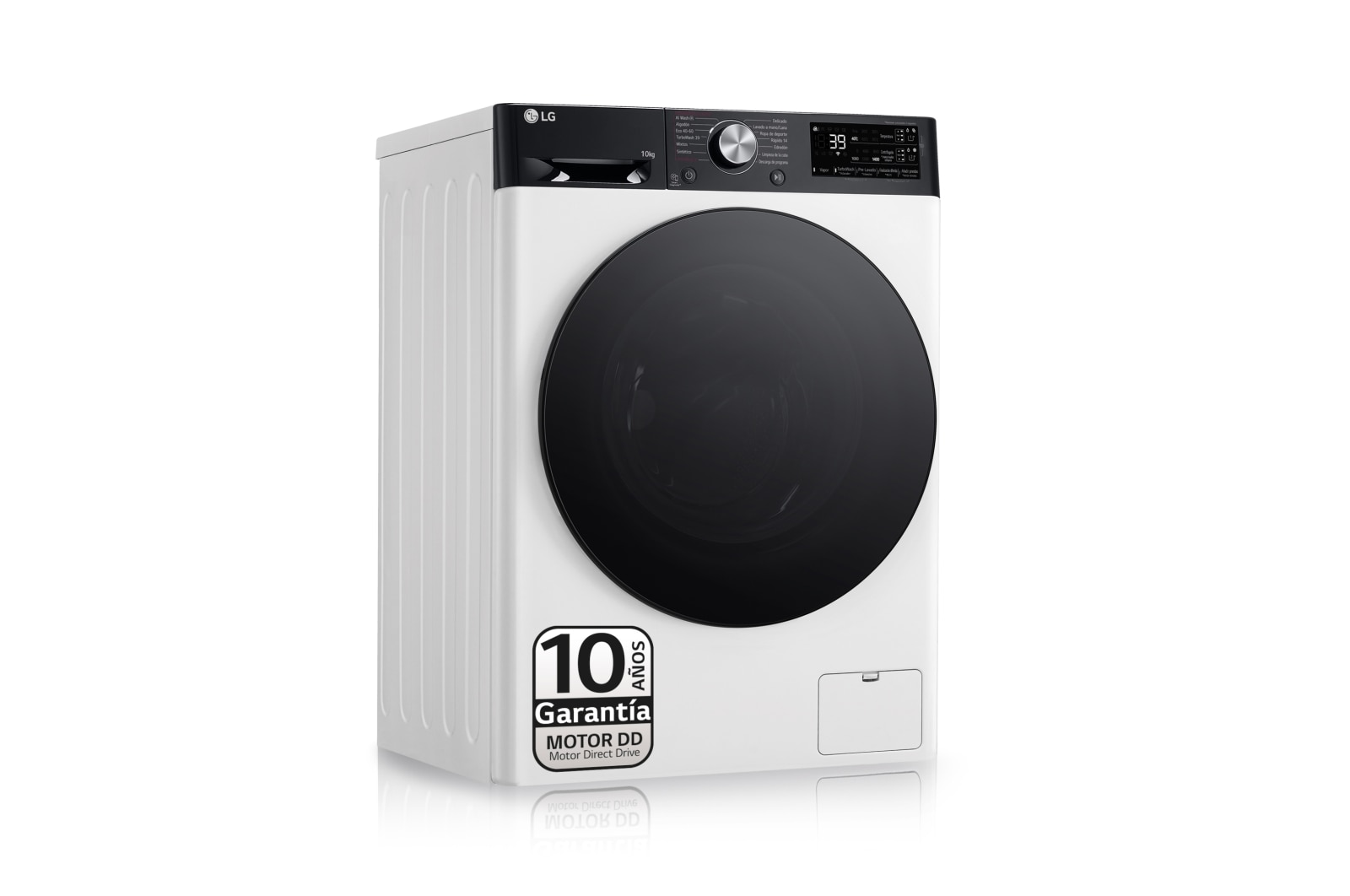 Vista frontal de Outlet Lavadora inteligente AI Direct Drive. TurboWash 360º, Autodosificación, 10kg , 1400rpm Un 10% más eficiente que A, Serie 750 F4WR7510AGH.OUTLET
