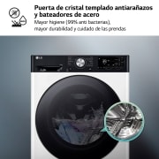 LG Outlet Lavadora inteligente AI Direct Drive. TurboWash 360º, Autodosificación, 10kg , 1400rpm Un 10% más eficiente que A, Serie 750, F4WR7510AGH.OUTLET