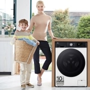 LG Outlet Lavadora inteligente AI Direct Drive. TurboWash 360º, Autodosificación, 10kg , 1400rpm Un 10% más eficiente que A, Serie 750, F4WR7510AGH.OUTLET