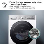LG Outlet Lavadora inteligente AI Direct Drive. TurboWash 360º, Autodosificación, 13kg , 1400rpm Un 20% más eficiente que A, Serie 950, F4WR9513A2W.OUTLET