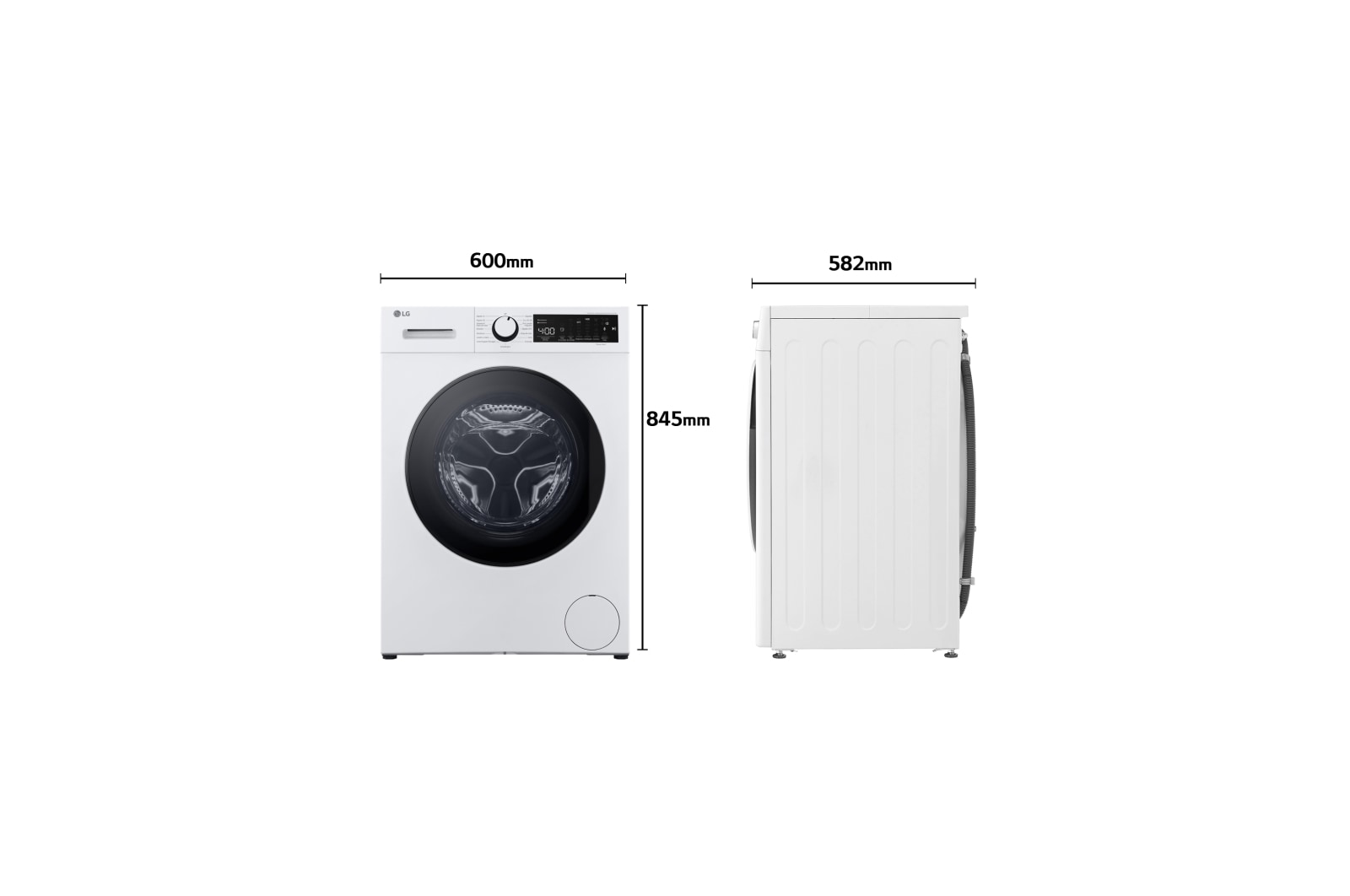 LG 9 kg y 1400 rpm Lavadora Frontal en Blanca AI DD™, F4WT2009S3W