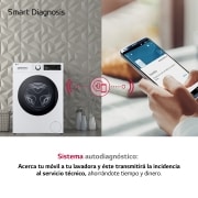 LG 9 kg y 1400 rpm Lavadora Frontal en Blanca AI DD™, F4WT2009S3W