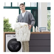 LG 9 kg y 1400 rpm Lavadora Frontal en Blanca AI DD™, F4WT2009S3W
