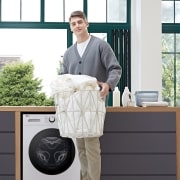 LG 9 kg y 1400 rpm Lavadora Frontal en Blanca AI DD™, F4WT2009S3W