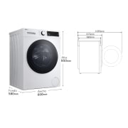 LG 9 kg y 1400 rpm Lavadora Frontal en Blanca AI DD™, F4WT2009S3W