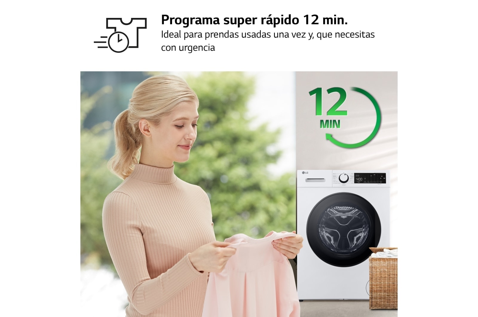 LG 9 kg y 1400 rpm Lavadora Frontal en Blanca AI DD™, F4WT2009S3W