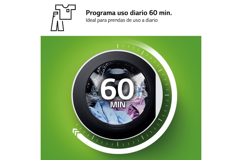 LG Lavadora | LG F4WT2009S3W, Inverter, 9kg, 1400rpm, Serie 100, Clasificación A, Blanca, F4WT2009S3W