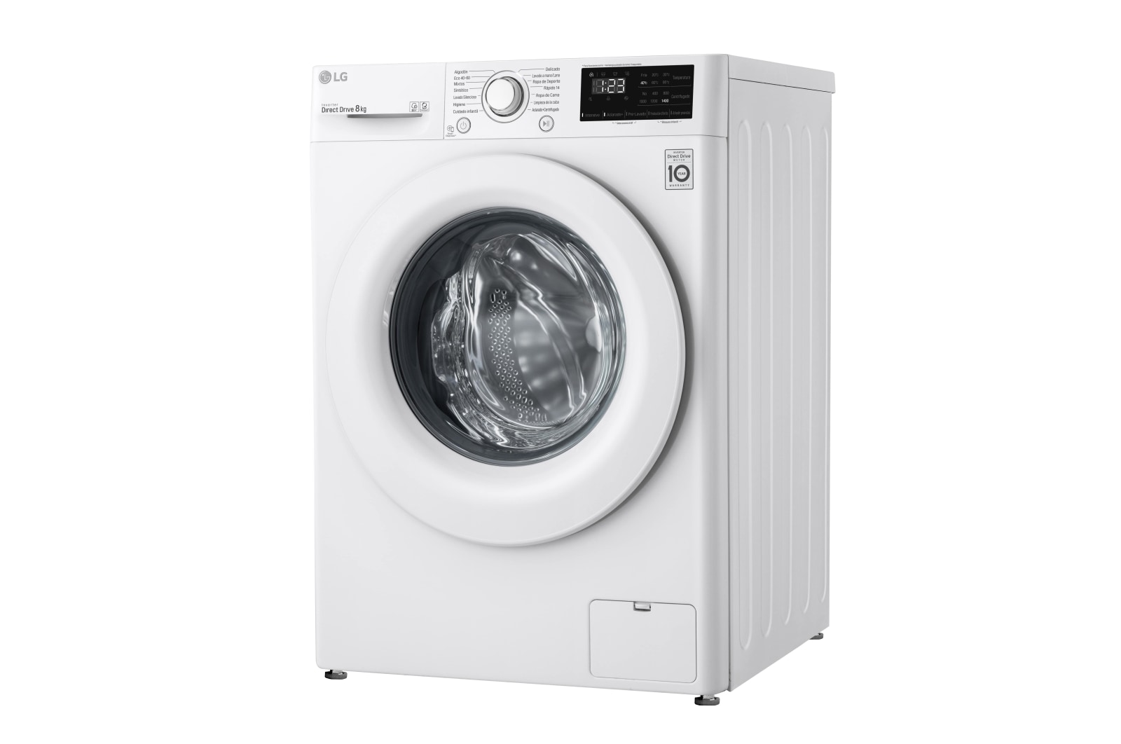 LG Lavadora inteligente AI Direct Drive 8kg, 1400rpm, Clasificación C, Blanca, Serie 300, F4WV3008N3W