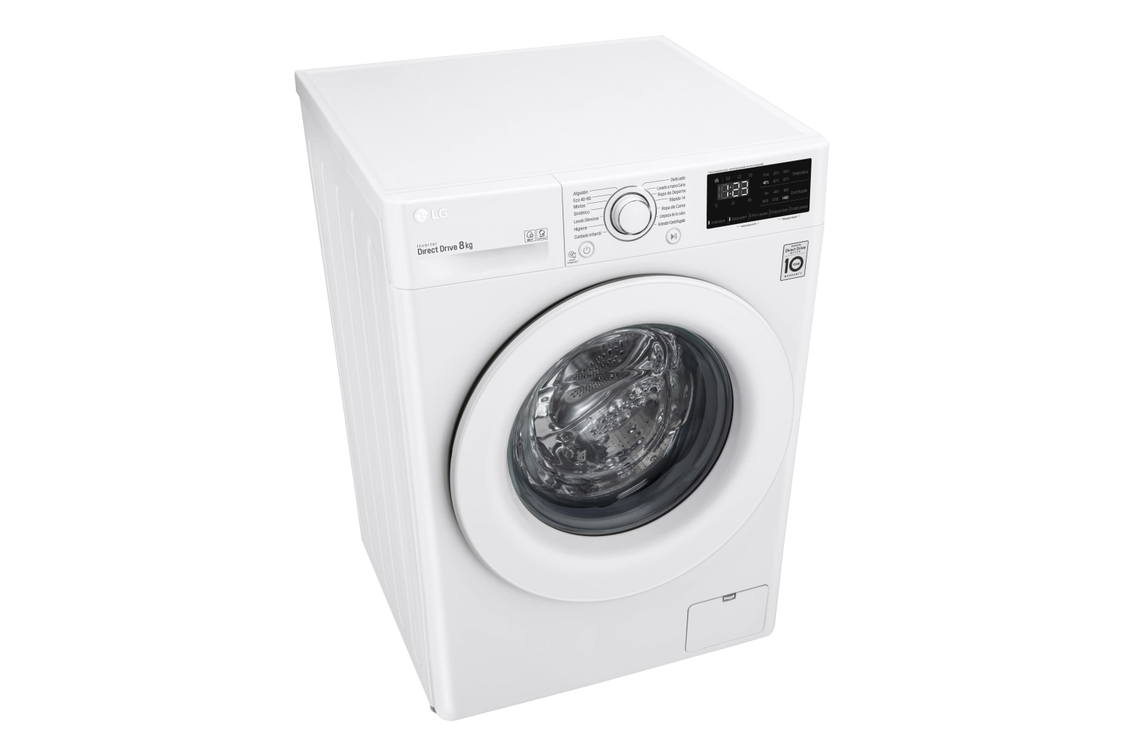 LG Lavadora inteligente AI Direct Drive 8kg, 1400rpm, Clasificación C, Blanca, Serie 300, F4WV3008N3W
