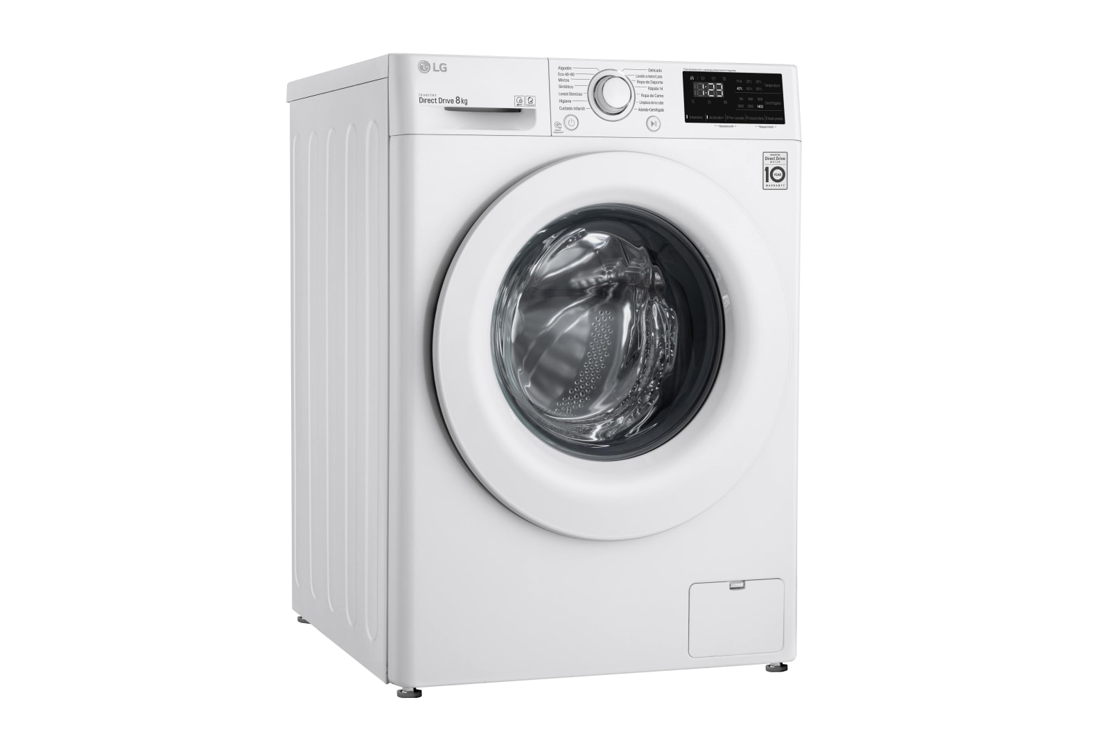 LG Lavadora inteligente AI Direct Drive 8kg, 1400rpm, Clasificación C, Blanca, Serie 300, F4WV3008N3W