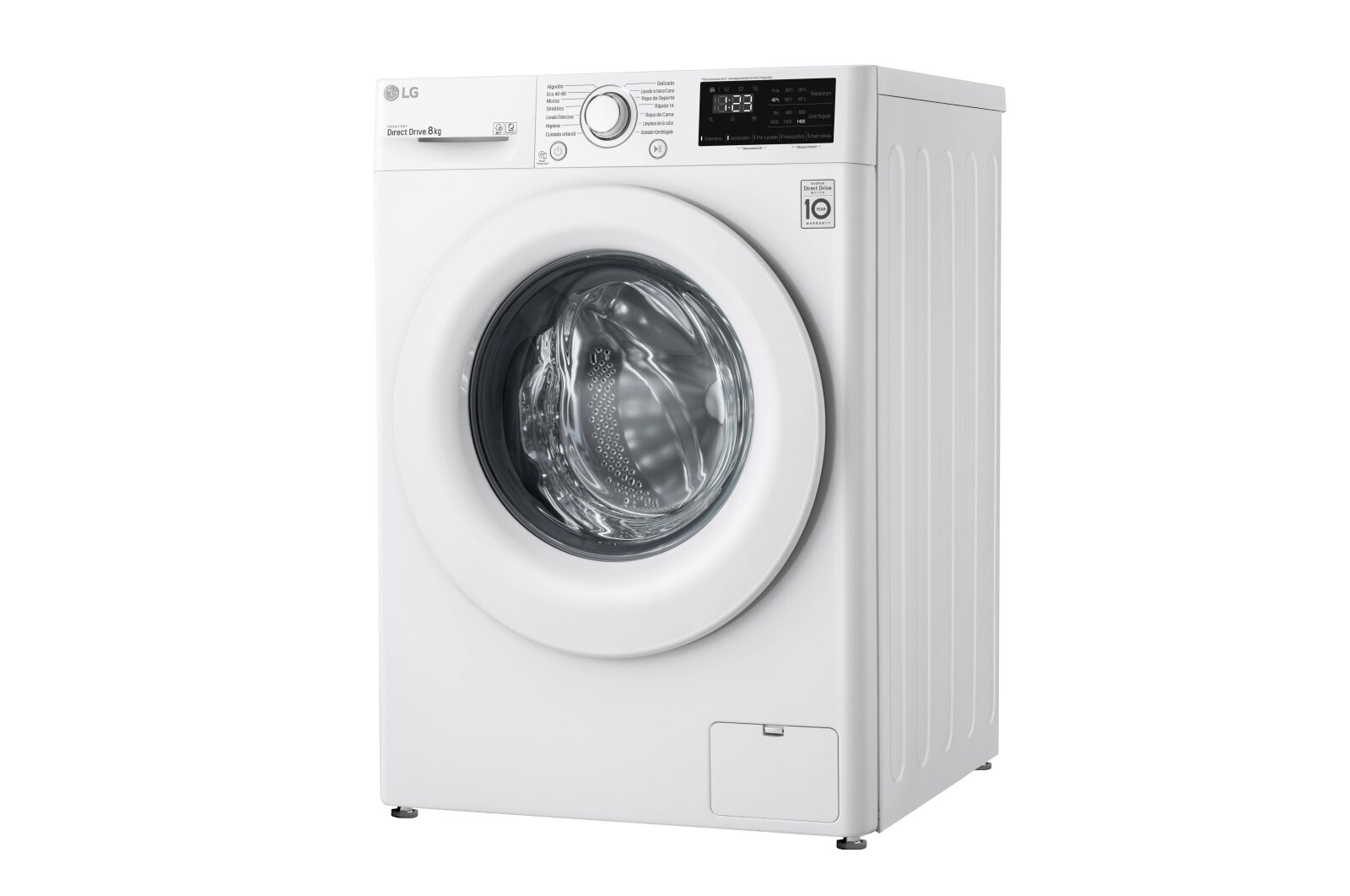 LG Lavadora inteligente AI Direct Drive 8kg, 1400rpm, Clasificación C, Blanca, Serie 300, F4WV3008N3W
