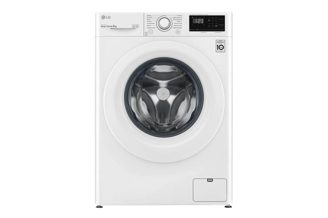 LG Lavadora inteligente AI Direct Drive 8kg, 1400rpm, Clasificación C, Blanca, Serie 300, F4WV3008N3W