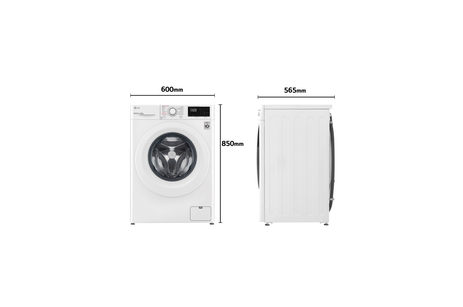 LG Lavadora inteligente AI Direct Drive 8kg, 1400rpm, Clasificación C, Blanca, Serie 300, F4WV3008S3W