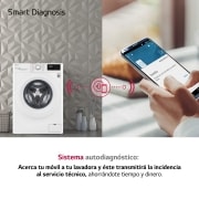 LG Lavadora inteligente AI Direct Drive 8kg, 1400rpm, Clasificación C, Blanca, Serie 300, F4WV3008S3W