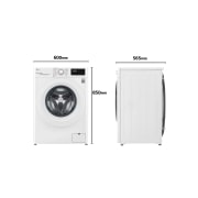 LG Lavadora inteligente AI Direct Drive 8kg, 1400rpm, Clasificación C, Blanca, Serie 300, F4WV3008S3W