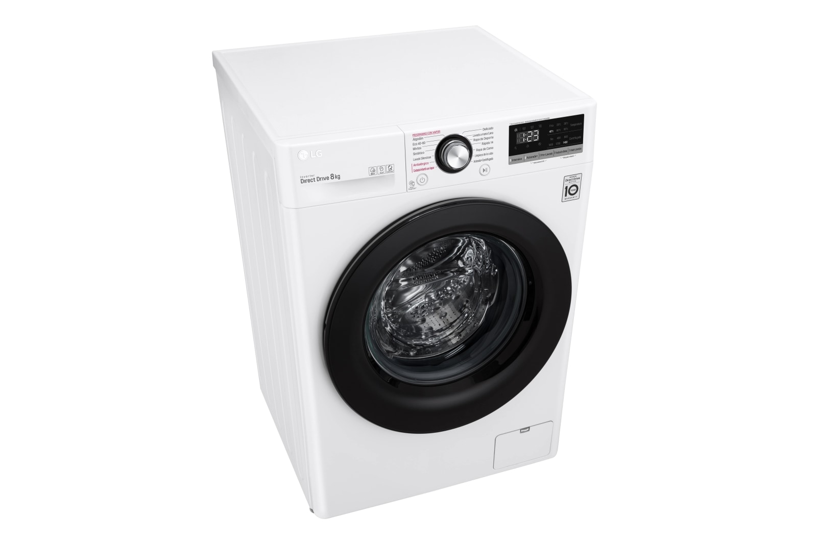 LG  Lavadora inteligente AI Direct Drive 8kg, 1400rpm, Clasificación C, Blanca, Serie 300, F4WV3008S6W