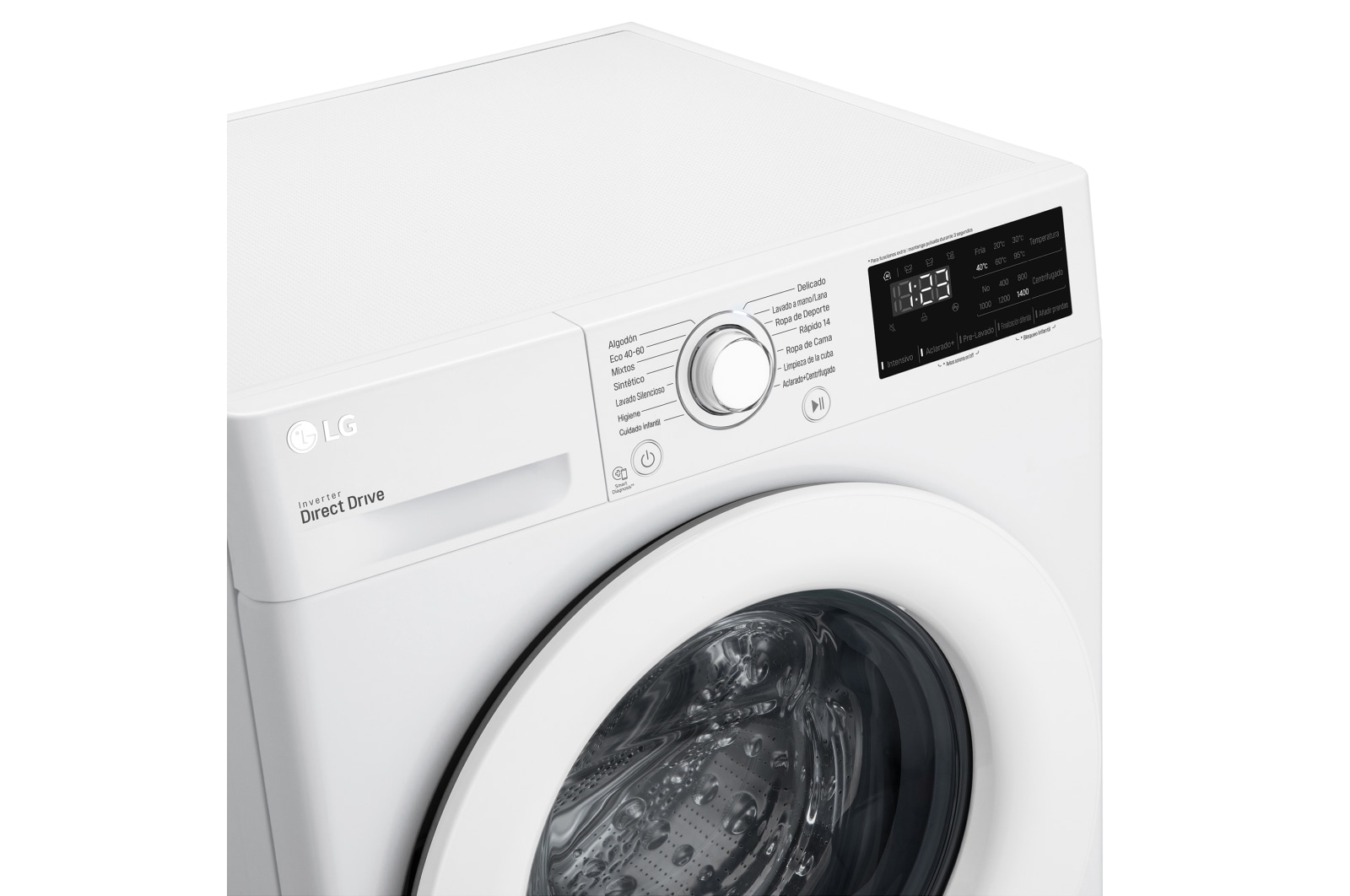 LG Lavadora inteligente AI Direct Drive™, 9kg, 1400, Clasificación B, Blanca, Serie 300, F4WV3009N3W