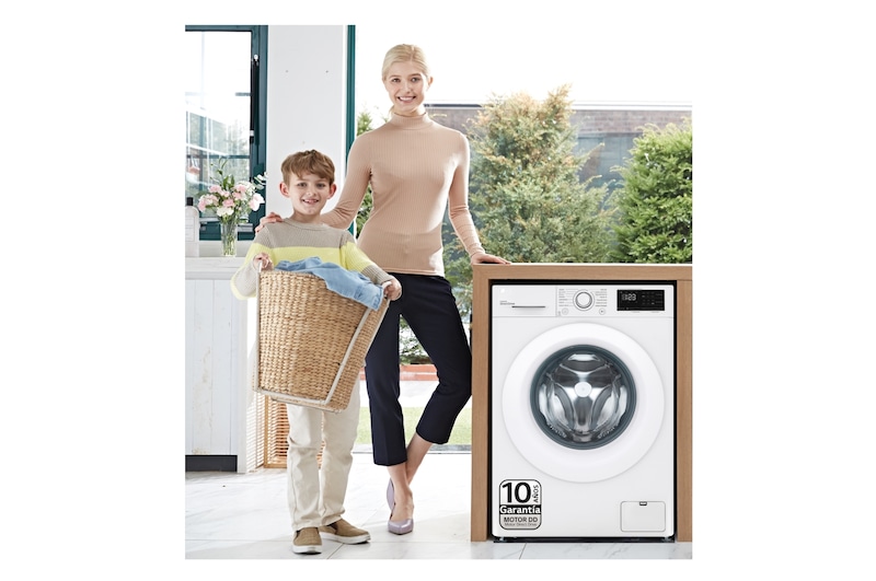 LG Lavadora inteligente AI Direct Drive™, 9kg, 1400, Clasificación B, Blanca, Serie 300, F4WV3009N3W