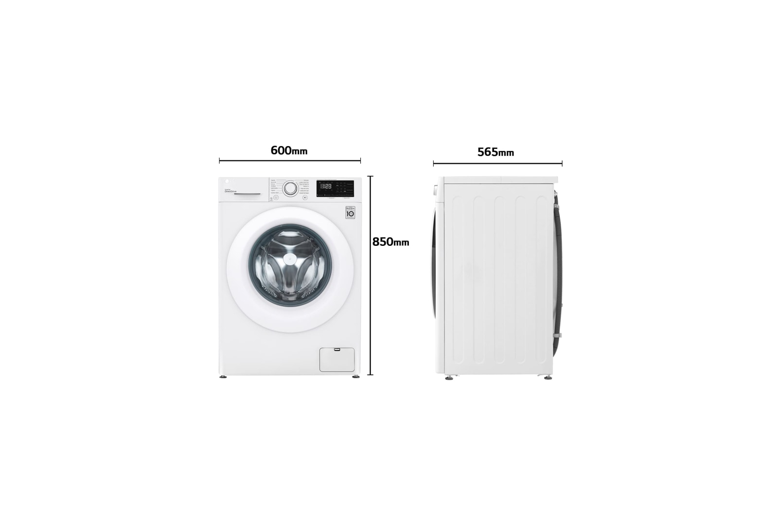 LG Lavadora inteligente LG, 9 Kg, 1400, B, Blanca, F4WV3009N3W.ABWQWES