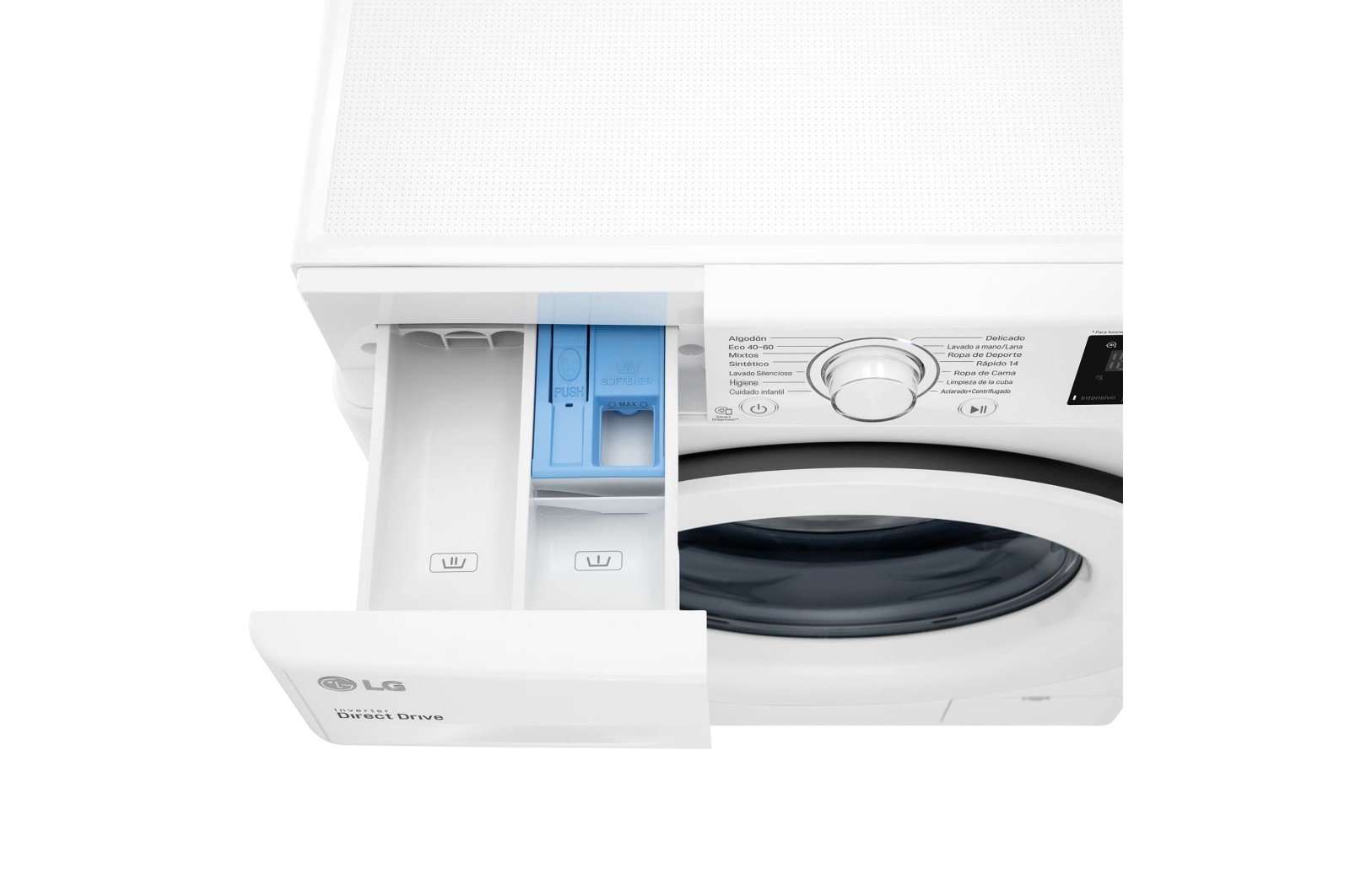 LG Lavadora inteligente LG, 9 Kg, 1400, B, Blanca, F4WV3009N3W.ABWQWES