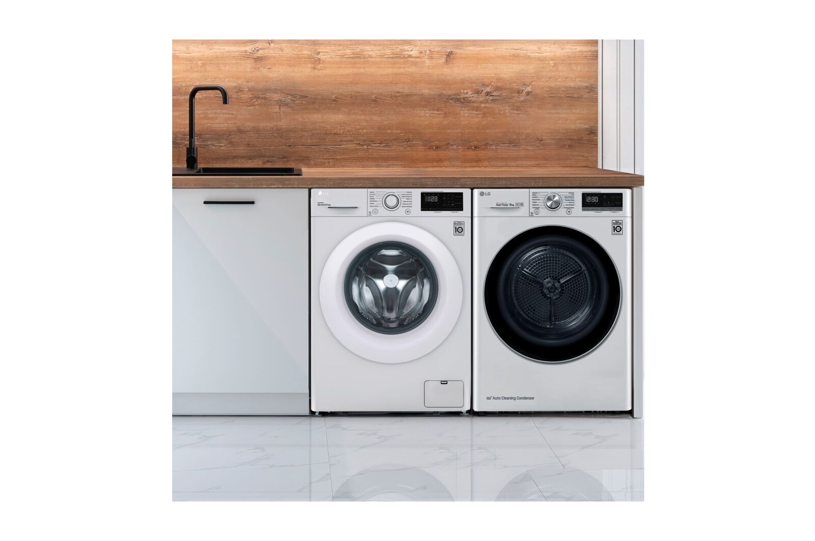 LG Lavadora inteligente LG, 9 Kg, 1400, B, Blanca, F4WV3009N3W.ABWQWES
