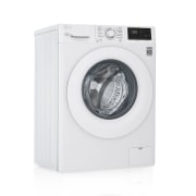 Vista frontal de Lavadora inteligente LG, 9 Kg, 1400, B, Blanca F4WV3009N3W.ABWQWES