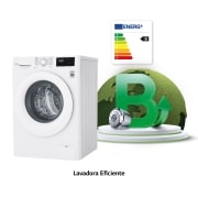 LG Lavadora inteligente LG, 9 Kg, 1400, B, Blanca, F4WV3009N3W.ABWQWES