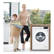 LG Lavadora inteligente LG, 9 Kg, 1400, B, Blanca, F4WV3009N3W.ABWQWES